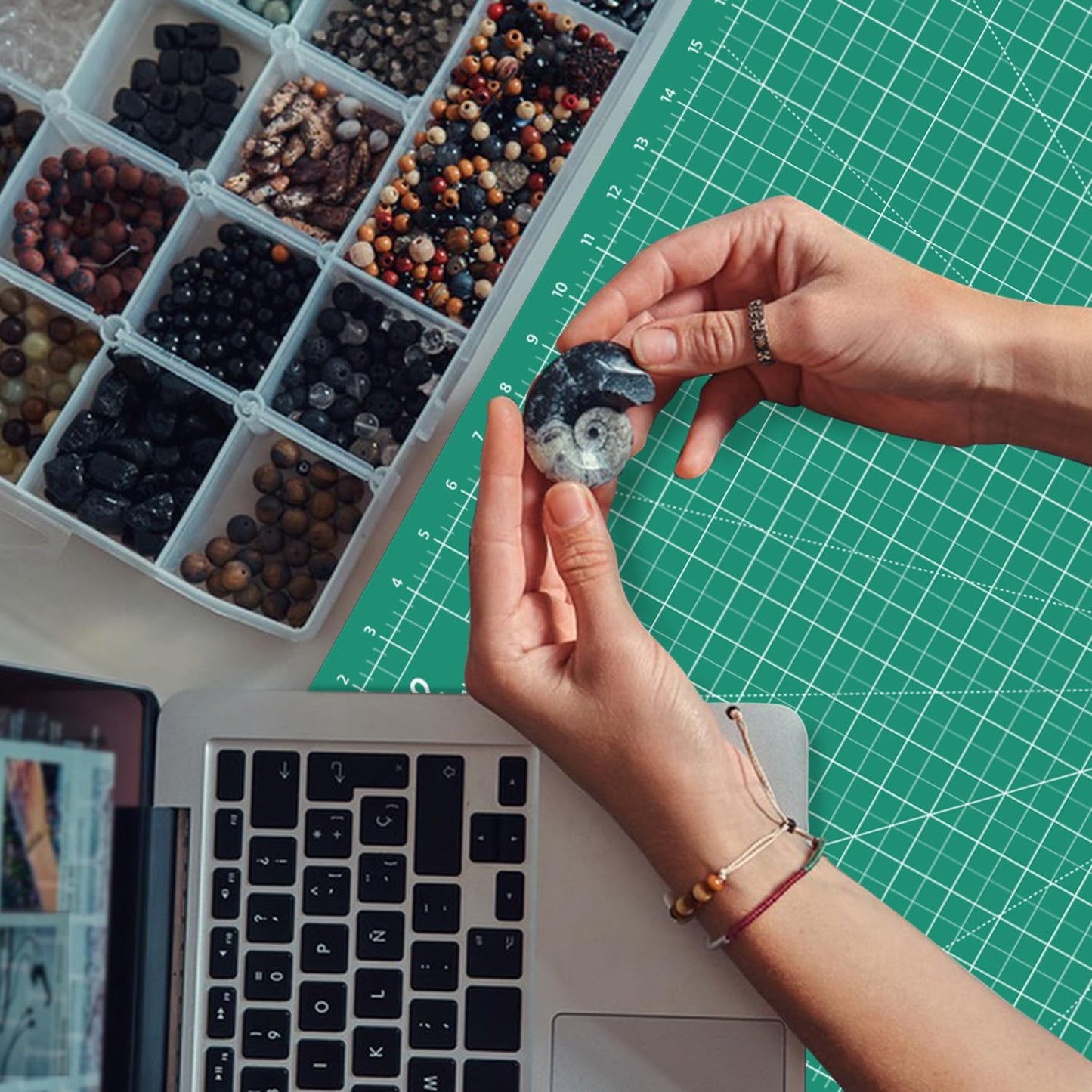 Headley Tools Thickened 24 x 36 Inch Self Healing Sewing Cutting Mat, A1 Rotary Cutting Sewing Mat for Crafts, Double Sided 5-Ply Table Cutting Board for Fabric Quilting Leather Hobby, (Green)