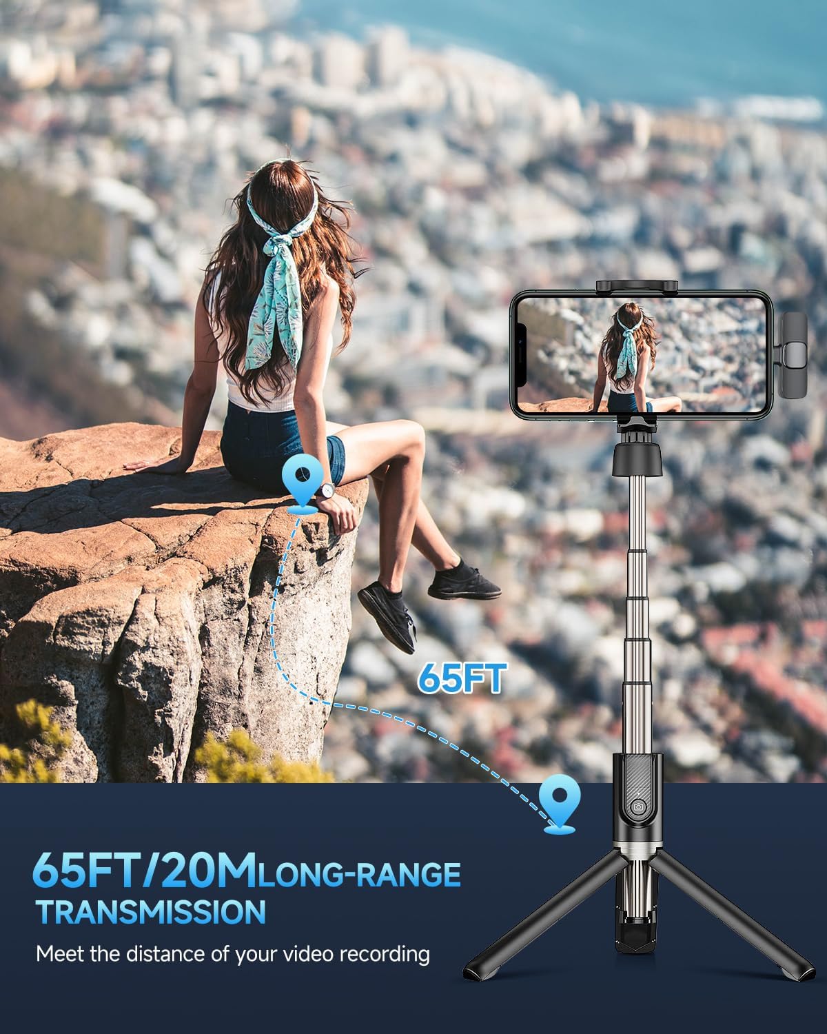 2 Pack Professional Wireless Lavalier Microphone for iPhone 15(Above) and Android USB-C Device, Lapel Mics Plug-Play Clip on Lapel Mic for YouTube, Recording, Vlog, Facebook Live