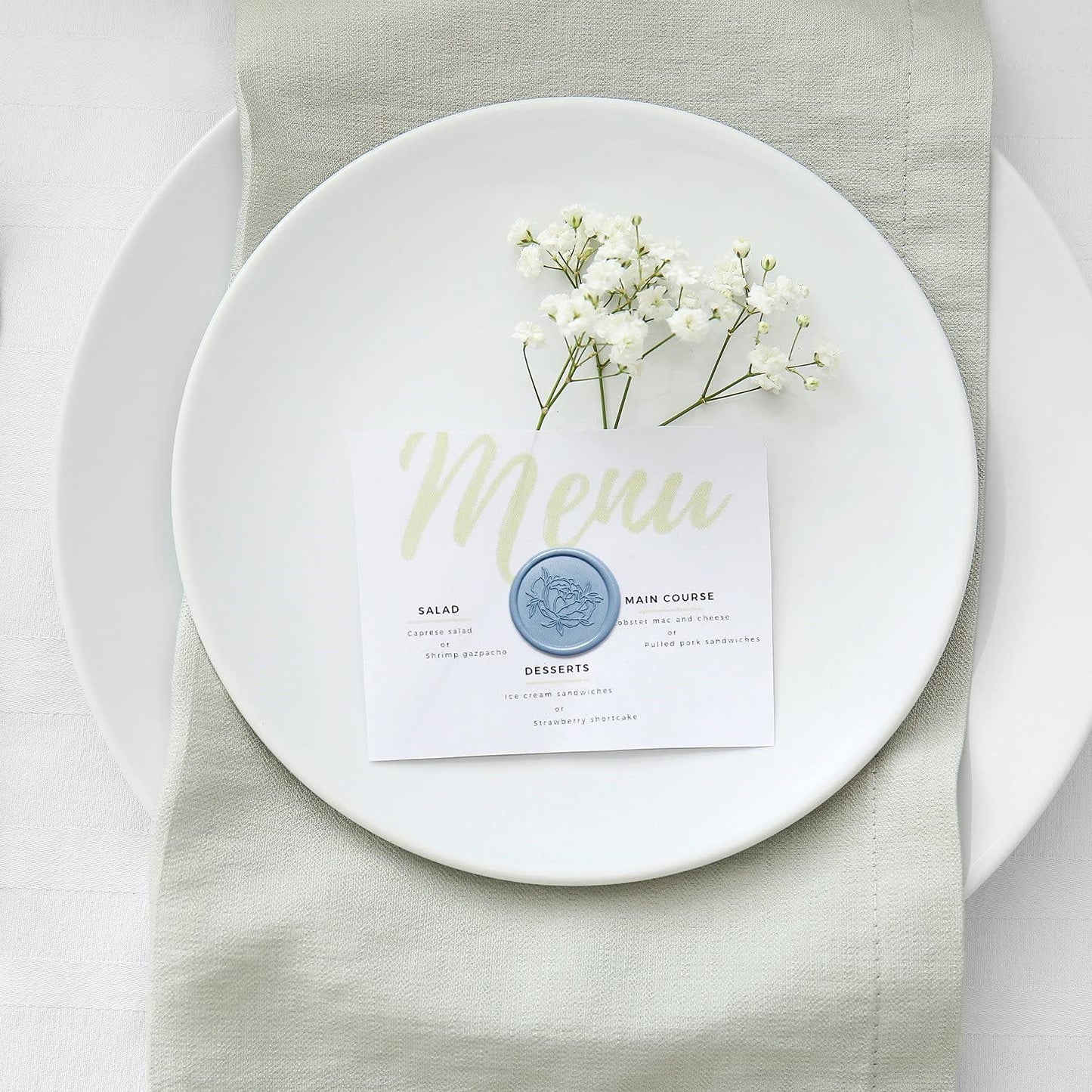 UNIQOOO Light Dusty Blue Glue Gun Sealing Wax Sticks for Wax Seal Stamp - Perfect for Wedding Invitations, Cards Envelopes, Snail Mails, Wine Packages, Christmas Gift Ideas, Pack of 8