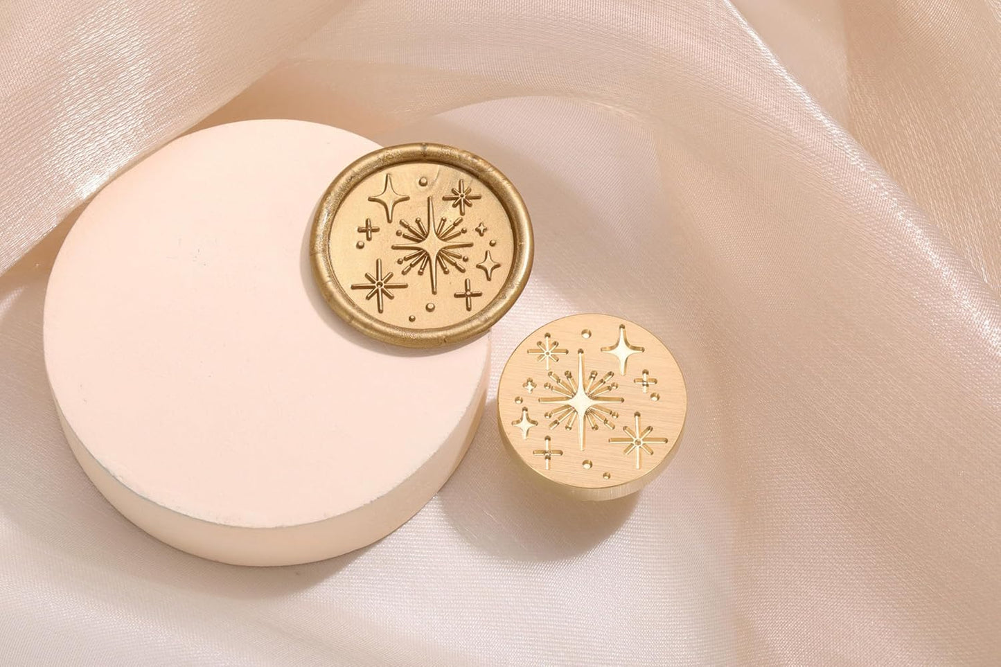 Yoption 6 Pcs Wax Seal Stamp Set, Be Our Guest, Star, Heart, Plant Sealing Stamps Kit with Wooden Handle and Brass Head for Wedding Christmas Greeting Cards Gift