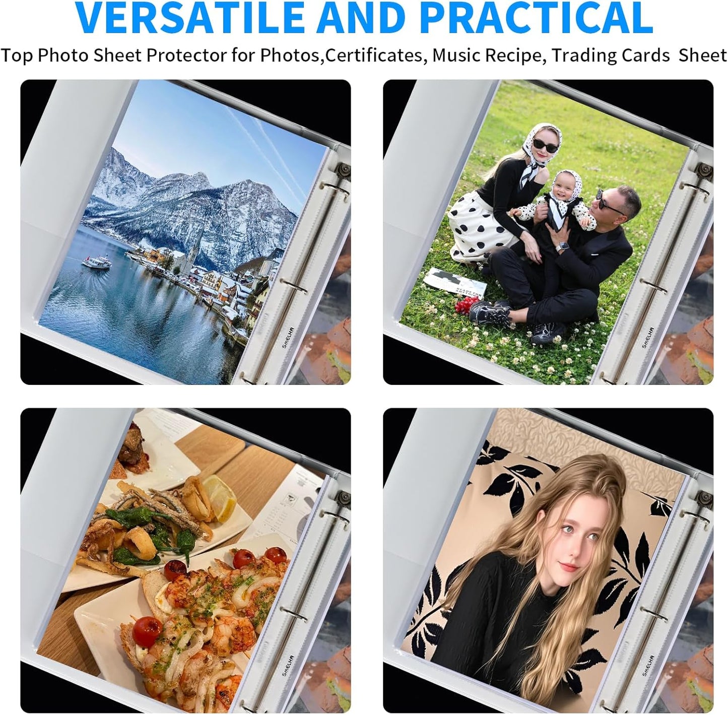 Sheet Protectors 500 Page,Page Protector 8.5" x 11" ，Upgraded Clear Plastic Page Protectors,for 3 Ring Binder, Top Loading Paper Protector with Reinforced Holes,Holds Multiple Sheets，Letter Size