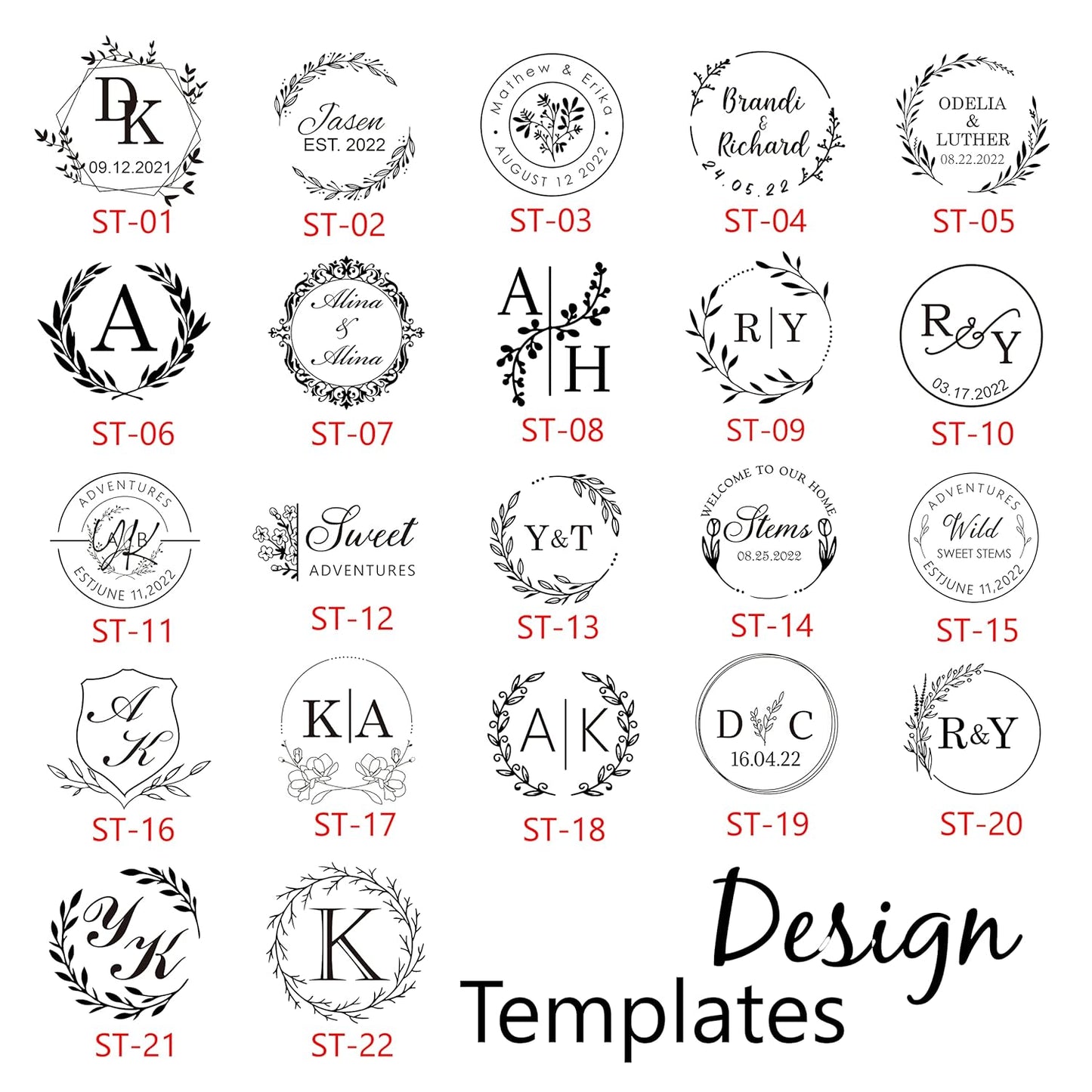 STAMTECH Custom Wax Seal Stamp - Personalized Wax Seal Stamp with Gift Box Custom Wax Stamp Create Your Own Seals Great for Crafting Envelopes Gift Wrap Wedding Party Invitation (Custom Stamp&Handle)