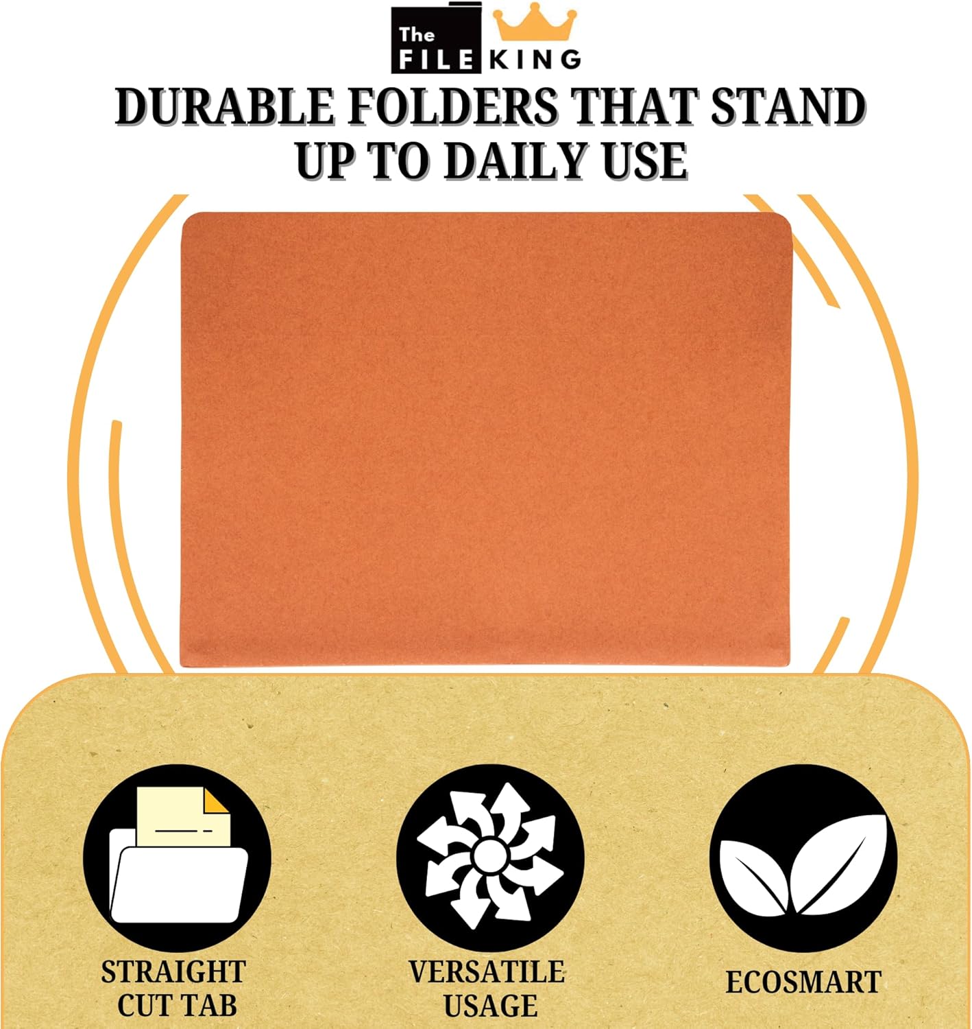 The File King Expanding Accordion File Folder | Letter Size | Box of 10 Redropes | 3.5” Expansion | Store and Organize Papers | Keep Records in One Place | Save Time Searching