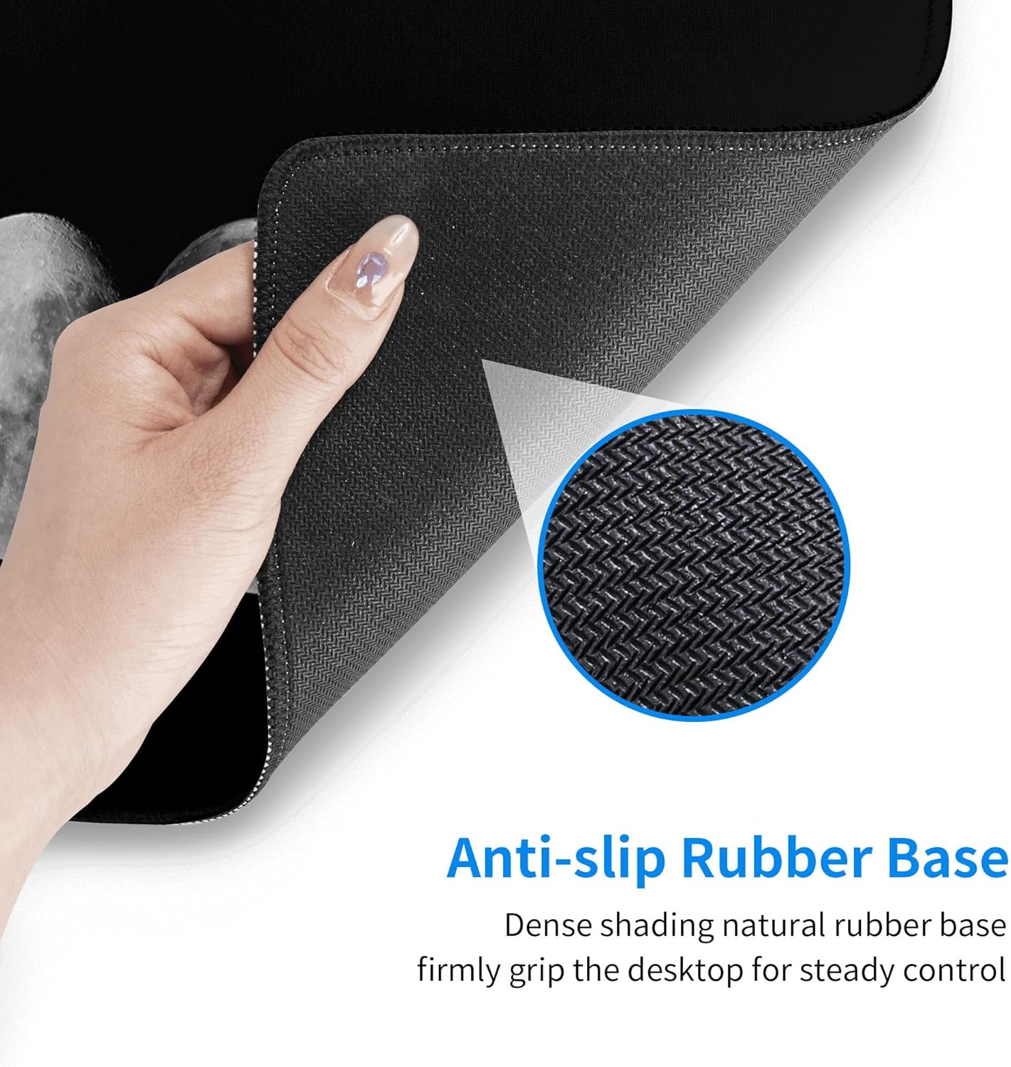 Desk Mat,Celestial Moon Phases Extended Gaming Mouse Pad for Office Work & Game,Computer Keyboard Mouse Mat Desk Non-Slip Rubber Base Large Mousepad with Stitched Edges, 31.5x15.7inch