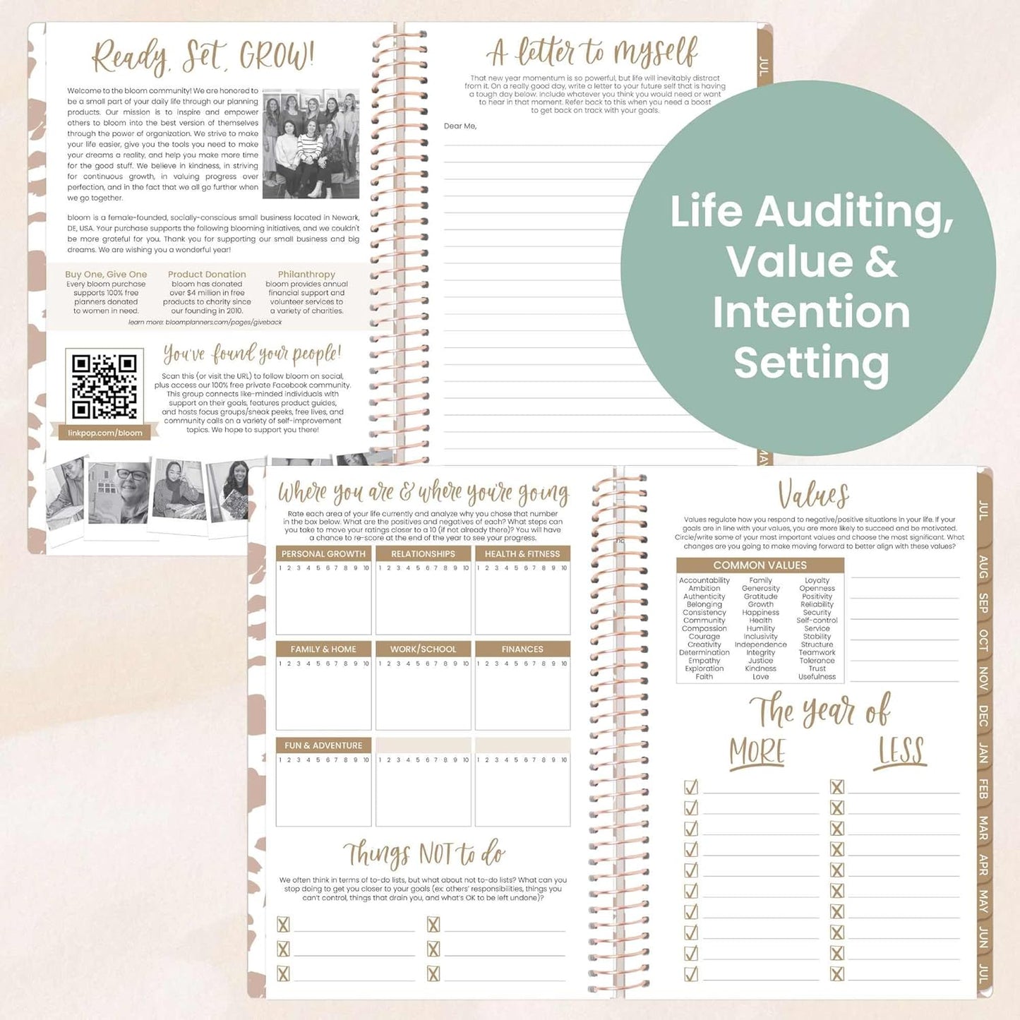 bloom daily planners 2025-2026 Academic Year Daily Planner (July 2025 - July 2026) - A5 Weekly & Monthly Calendar Agenda Organizer Book with Stickers - 5.5" x 8.25" - Tan Leopard