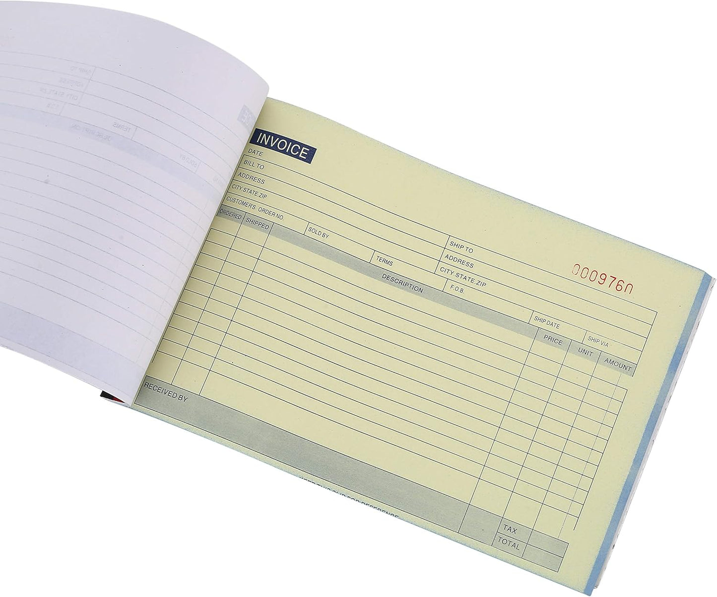 10 Pack Large Sales Order Book Receipt Invoice Duplicate Carbonless 50 Sets 5.5" X 8"5 (10 pck Horizontal)