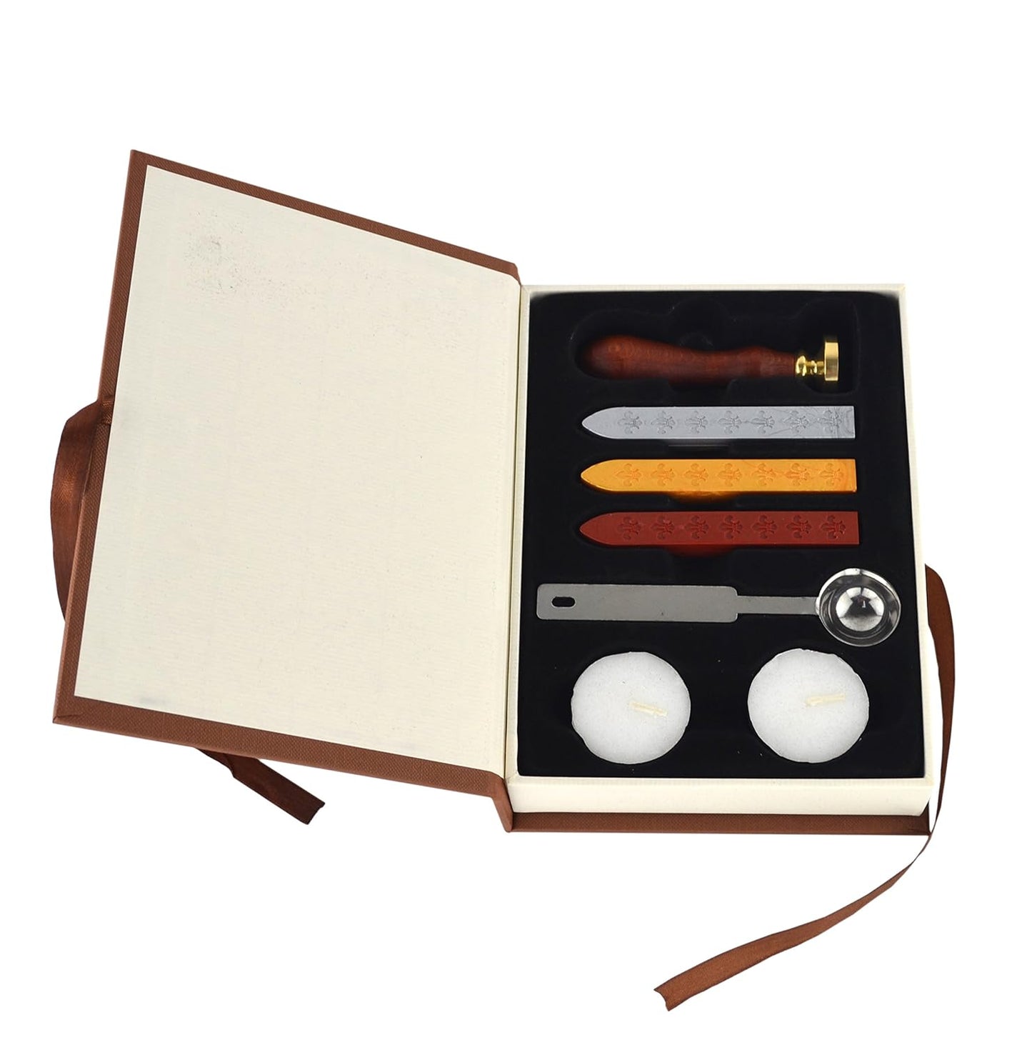 Samyo Stamp Seal Sealing Wax Vintage Classic Old-Fashioned Antique Pattern Set Brass Color Creative Romantic Stamp Maker (Rose)