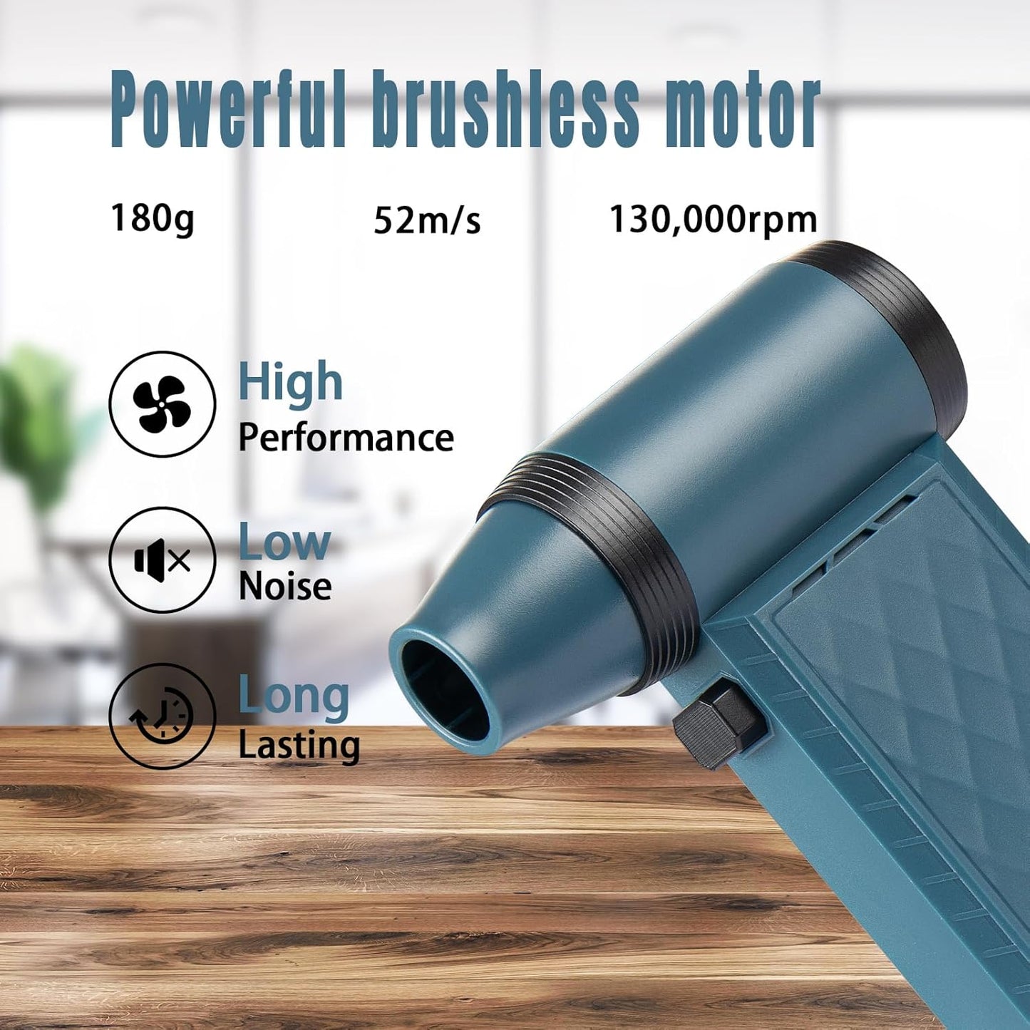 Air Duster Air Blower, Compressed Air Duster Electric, Handheld Violent Mini Fan for Computer Keyboard Electronics Car Clean,130000RPM