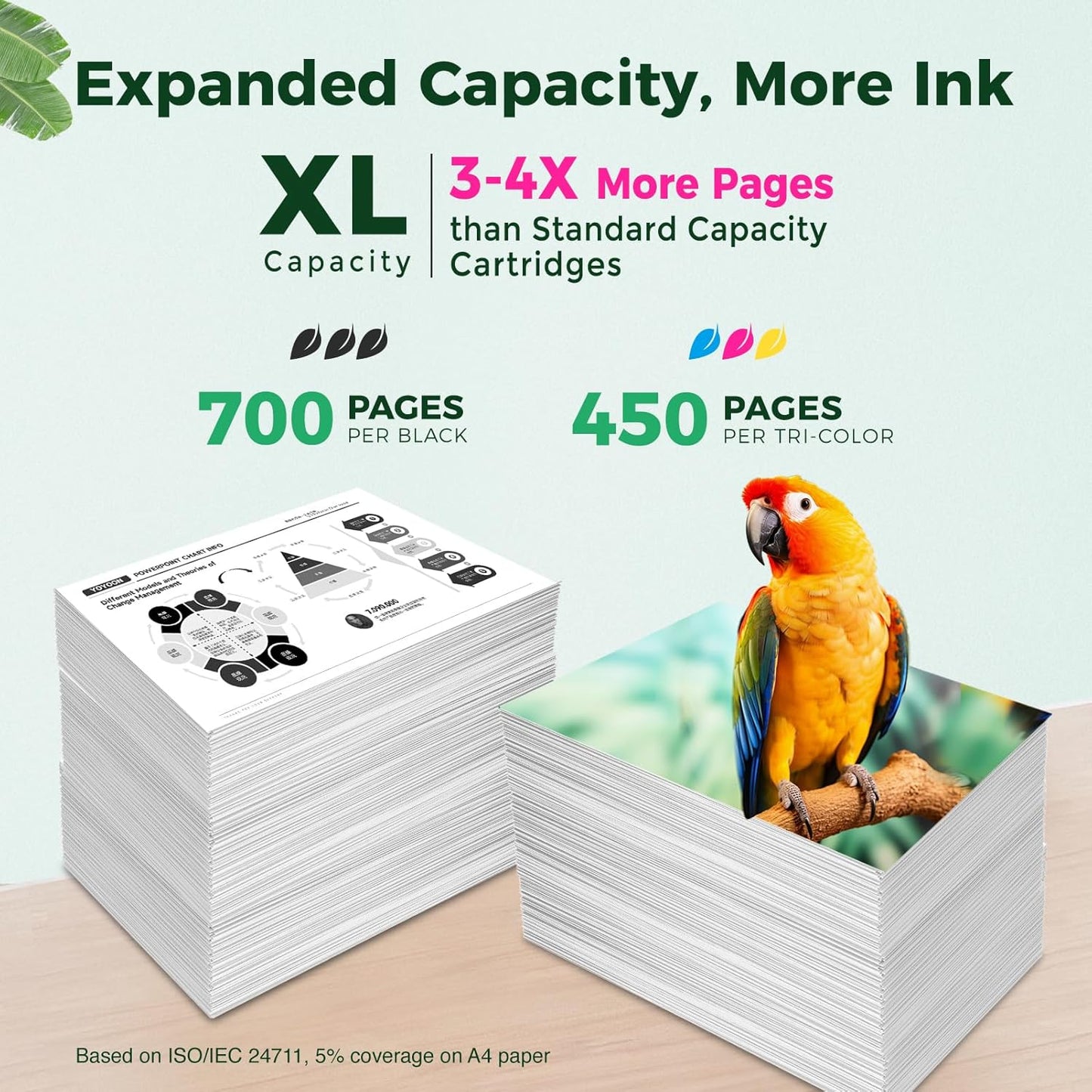 COLORETTO 61XL Ink Cartridges Replacement for HP Ink 61 for HP 61 Ink Cartridges Combo Pack, 61 XL for Envy 4500 5530 4501 4502 5535 Officejet 4630 4635 Deskjet 1000 1010 2540 (Black/Color, 2 Pack)