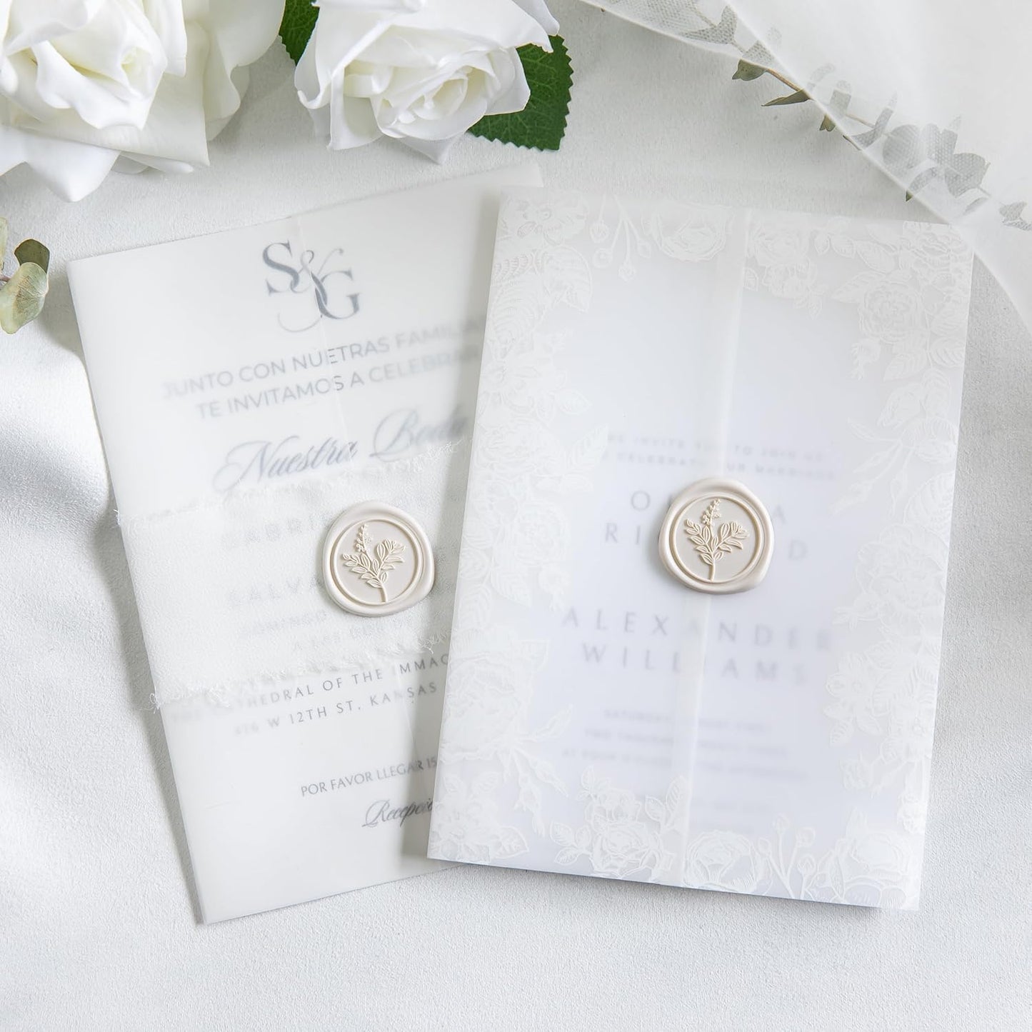 60 Pcs White Wax Seal Stickers, Wedding Invitation Accessories Envelope Stickers - Self Adhesive Envelope Seals, Peferct for Invitation, Gift Box Craft Wrapping, Christmas Cards Decoration