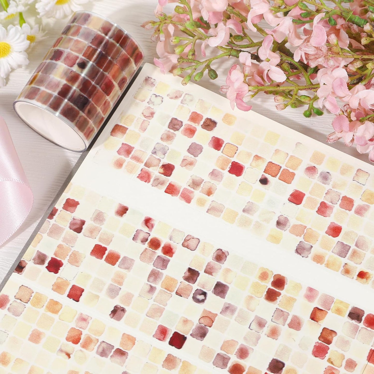 Brown PET Tape for Journal Scrapbooking - Sea Coral Beach PET Tapes Stickers for Crafts Journaling Scrapbook DIY Art Craft Gift Wrapping Supplies