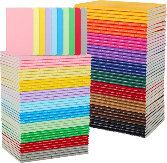 Harloon 100 Pcs Mini Notebooks Bulk Portable Small Pocket Notepad Blank Lined Wallet Memos Journal Employee Appreciation Gifts for Vet Tech Medical Assistant Coworker Staff, 4 x 2.5 Inches(Multicolor)