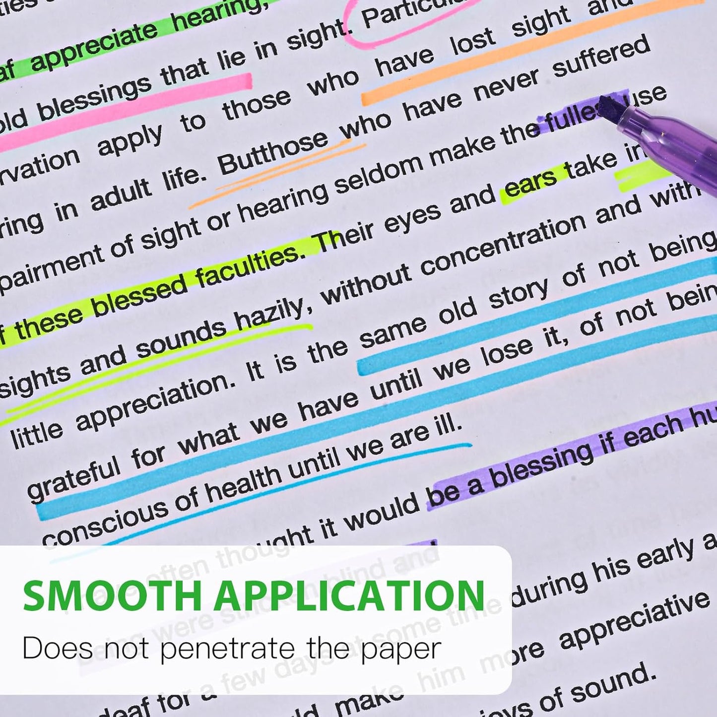 Highlighter - 100 pack color highlighter, color transparent visible fluorescent pen shell, wide chisel point mark, fluorescent pen, school, office