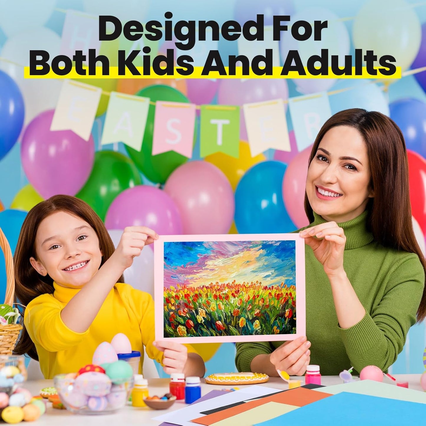 Harloon 500 Sheets Construction Paper Bulk Heavyweight A4 Size Thick Construction Paper Cardstock for DIY Craft Supplies(120 GSM,Multi Colors)