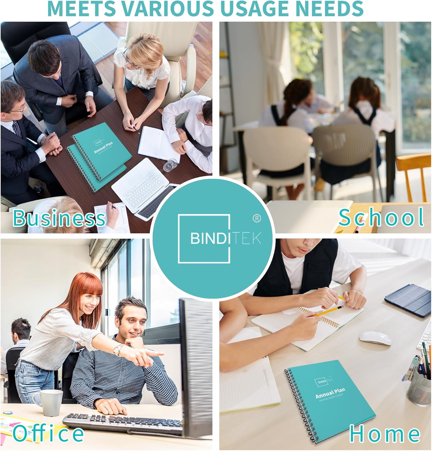 Binditek 100 Pack 4.5 Mil Binding Presentation Covers, Ultra Clear, 8.5 x 11 Inches, Letter Size, Square Corners, Un-Punched