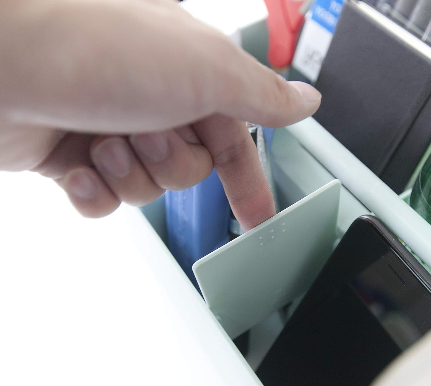 -Large Portable Caddy, DIY Dividers, 8 Compartments, School Office Supplies Home Business Organizer,Portable Basket with Handle Storage Organizer Modern Made in USA (10 PACK, Mint)