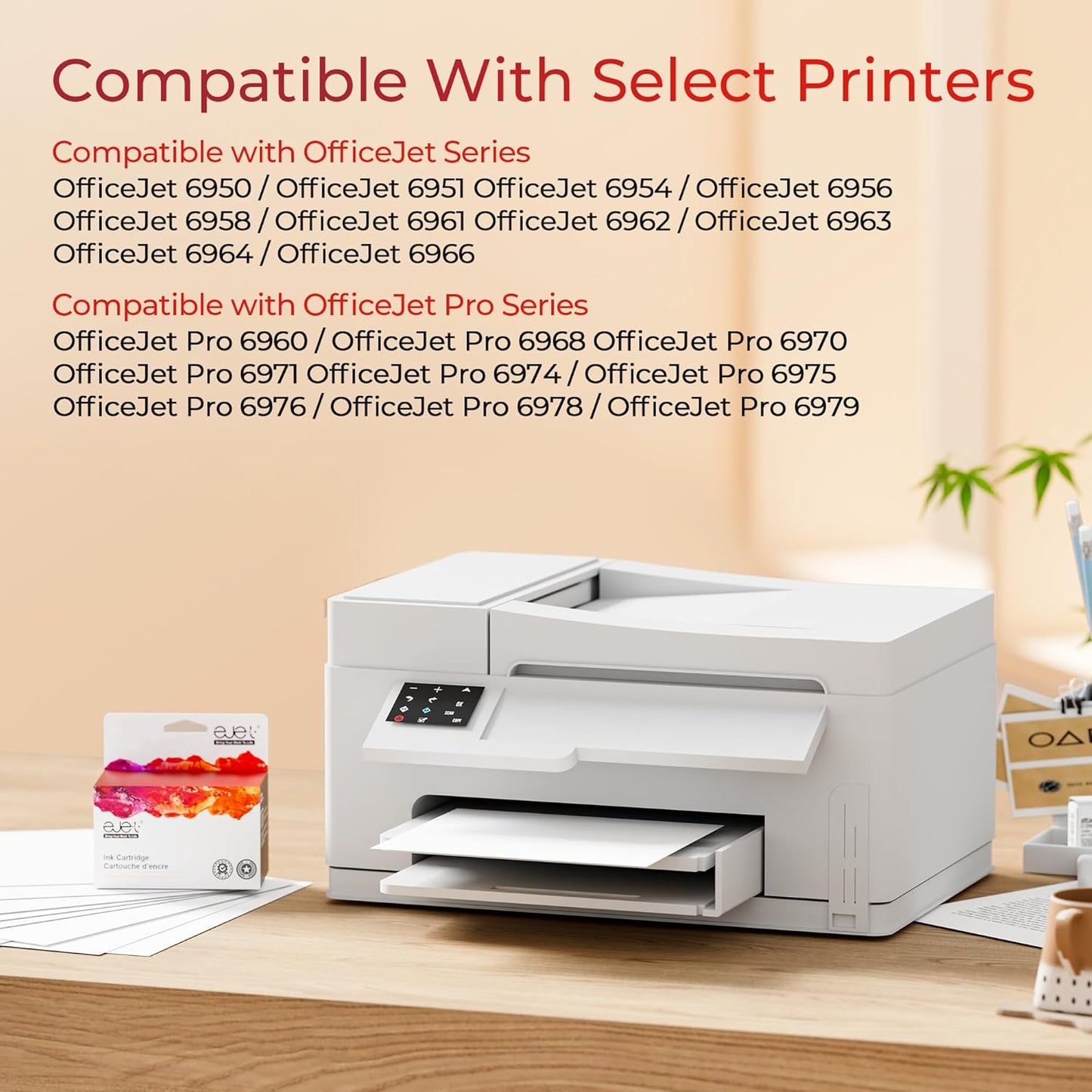 902XL Ink Cartridges for HP Printers Upgraded Replacement for HP 902 Ink Cartridges HP902XL Black Compatible for HP 902 XL Use to Officejet Pro 6978 6968 6958 6970 6962 6960 6975 Printer(2 Pack)