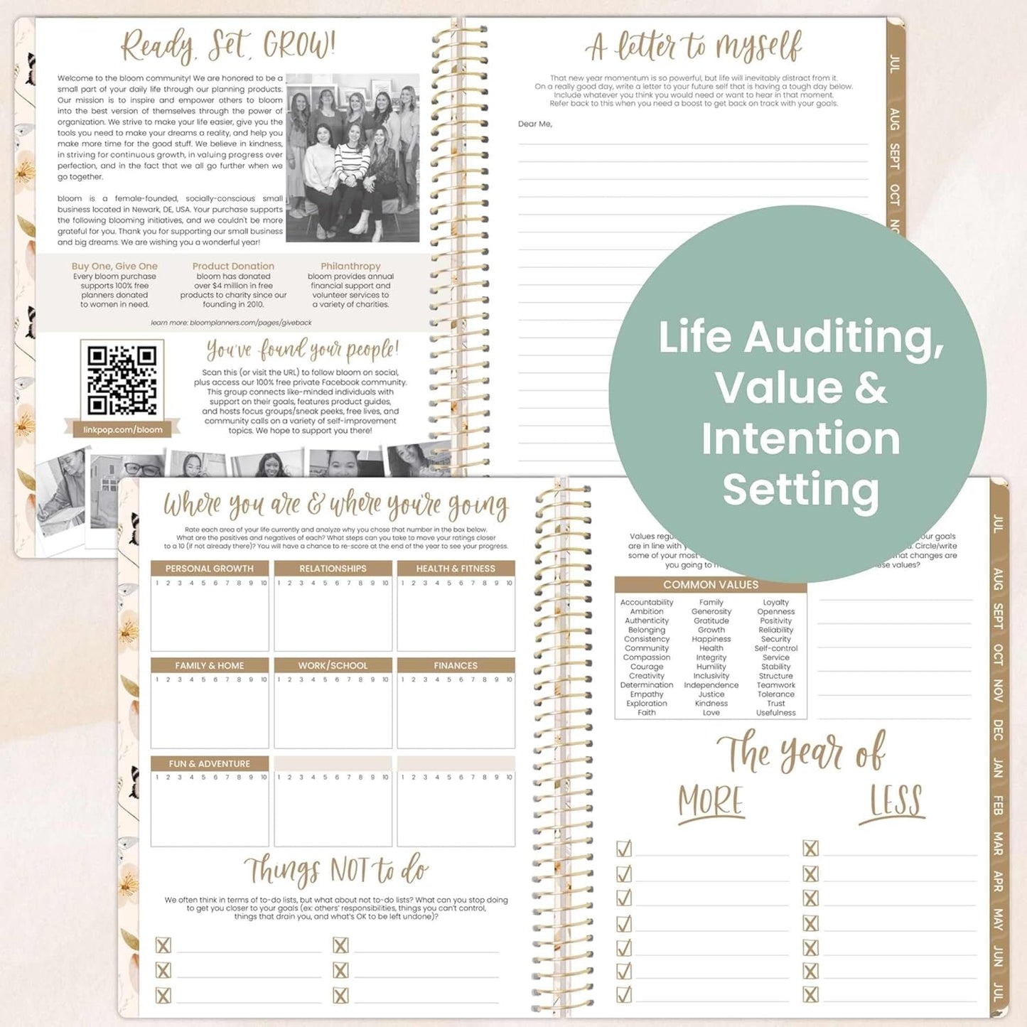 bloom daily planners 2025-2026 (8.5" x 11") Academic Year Day Planner (July 2025 - July 2026) - Weekly & Monthly Dated Agenda Organizer with Stickers & Tabs - Butterfly Garden