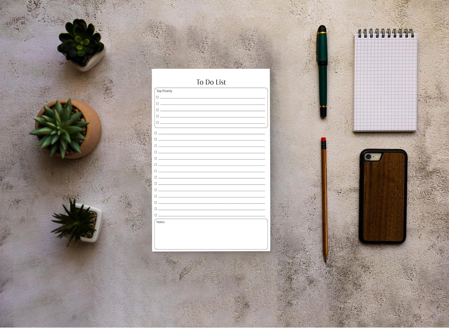 Better Office Products Mini To Do List Notepads, 5.5" x 8.5", Planning Note Pads, 50 Sheets, Daily Agenda Productivity Checklist Organizer, 100 Total Sheets (2 Pack)