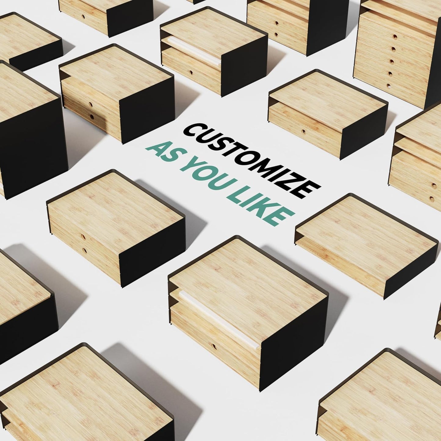 Prosumer's Choice 3-Tier Bamboo Desk Organizer with 2 Drawers - Wood Paper Tray for Clean Desktop Setup - Compact Office Storage Solution - Stylish Desktop Organizer, 12.5" L x 8.8" W x 1.6" H