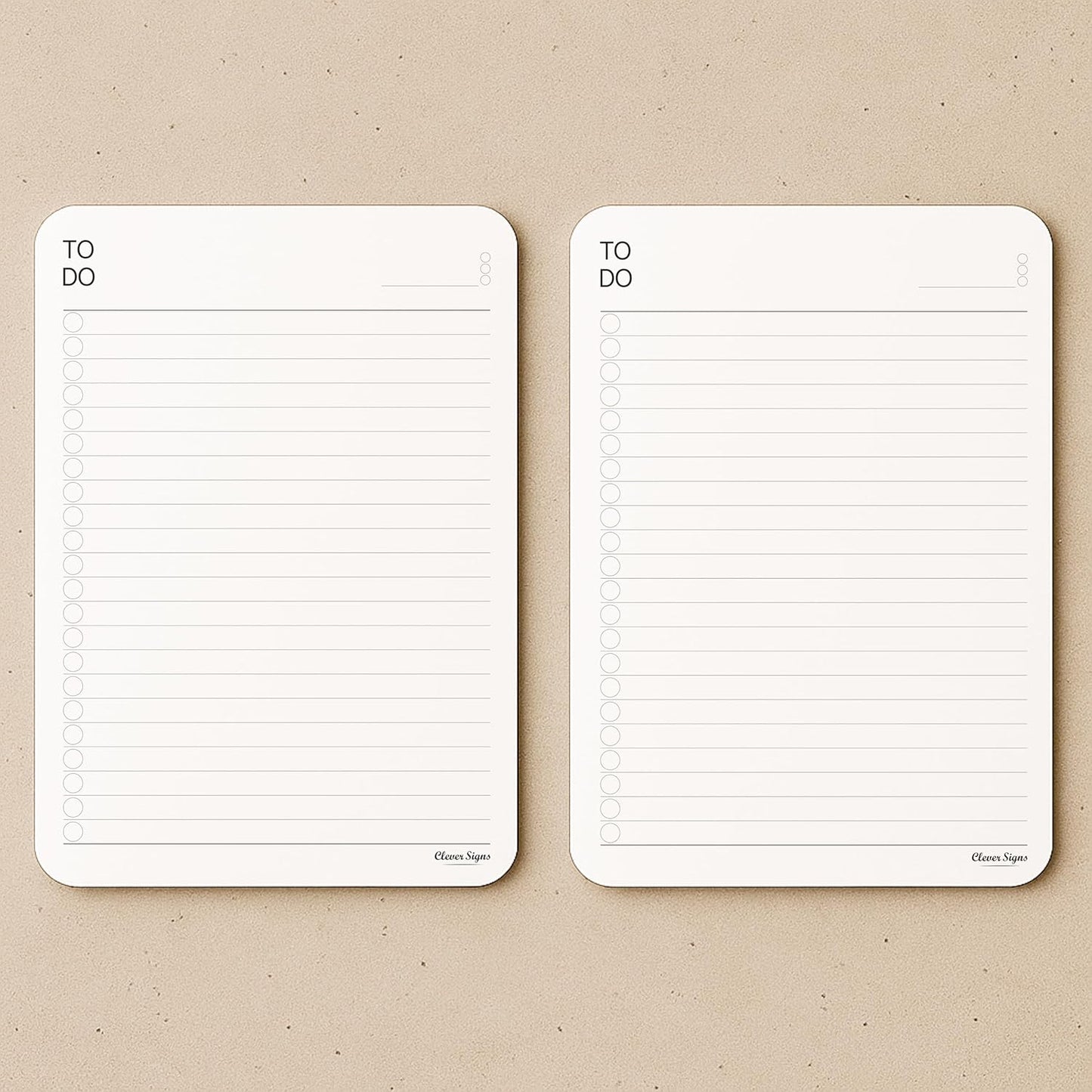 To Do List Notepad – (2 Pack, 50 Sheets Each) A5 Size (8.3"x5.8") Premium Thick Paper With Cardboard Back Support, Undated Daily Planner Notepad, Daily To Do List Notebook, Ruled Pages, Checkboxes, Deadline Column.