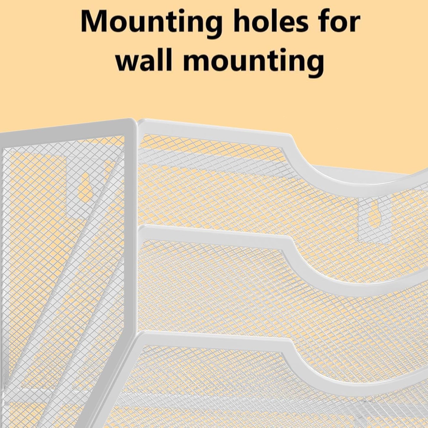 Kuntine.B Wall File Organizer Office Hanging Magazine Holder Wall File Organizer for Office Home (White, 3 Tier)