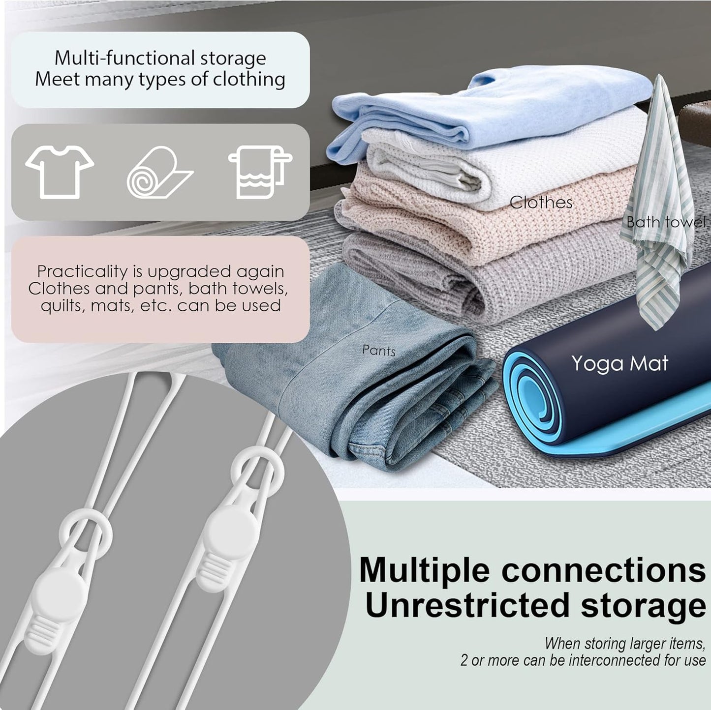 Nearockle 16Pcs Silicone Cable Straps Wire Organizer for Bundling Earphone, Phone Charger, Computer Cords, Reusable Cable Ties Cord Organizer in Home,Office,Kitchen,School(White)