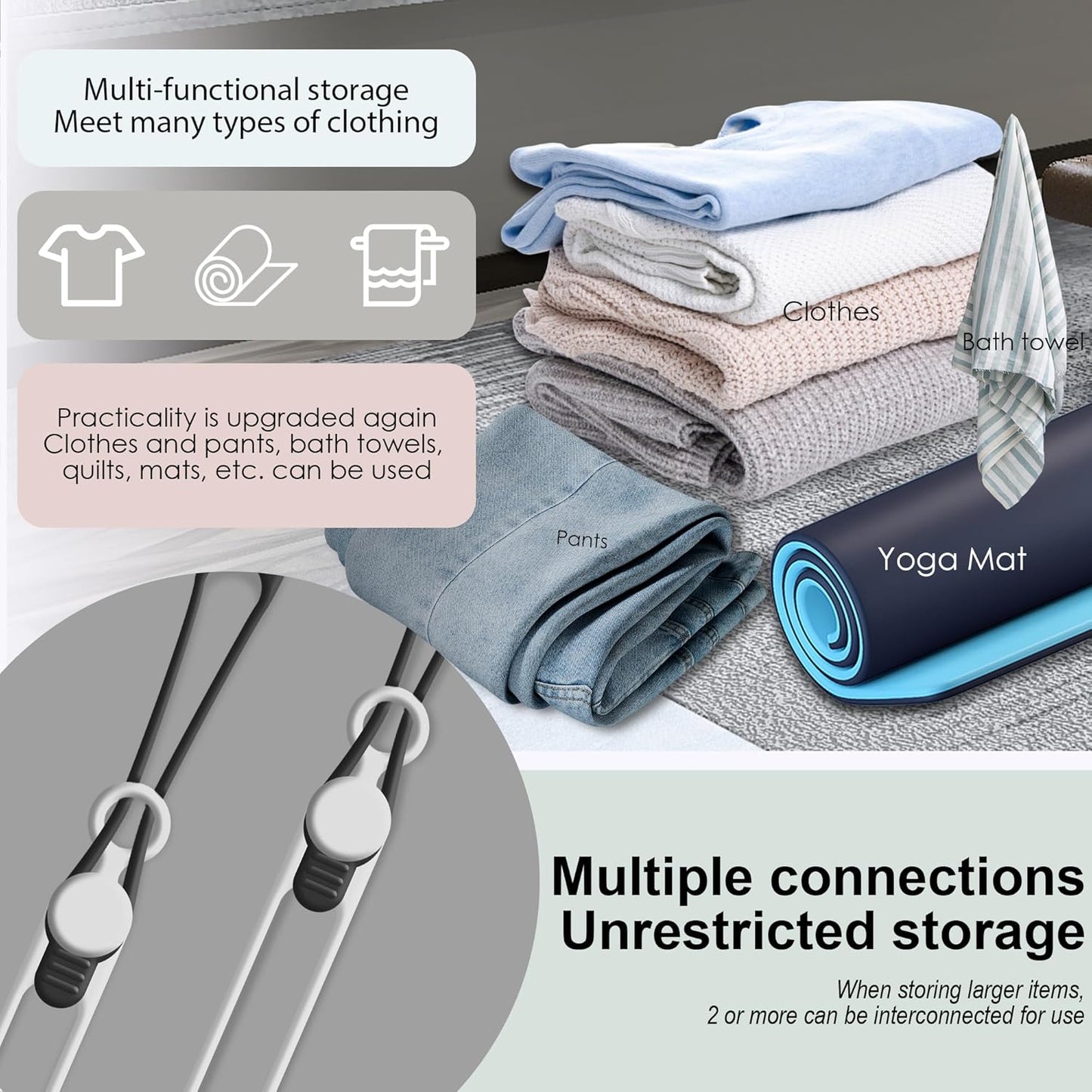 Nearockle Silicone Cable Ties Cord Organizer Cable Management, 16Pcs 4.2" and 7.1" Reusable Cable Organizer Electronic Accessories for Home, Office, Kitchen, School, Travel(Black&White)