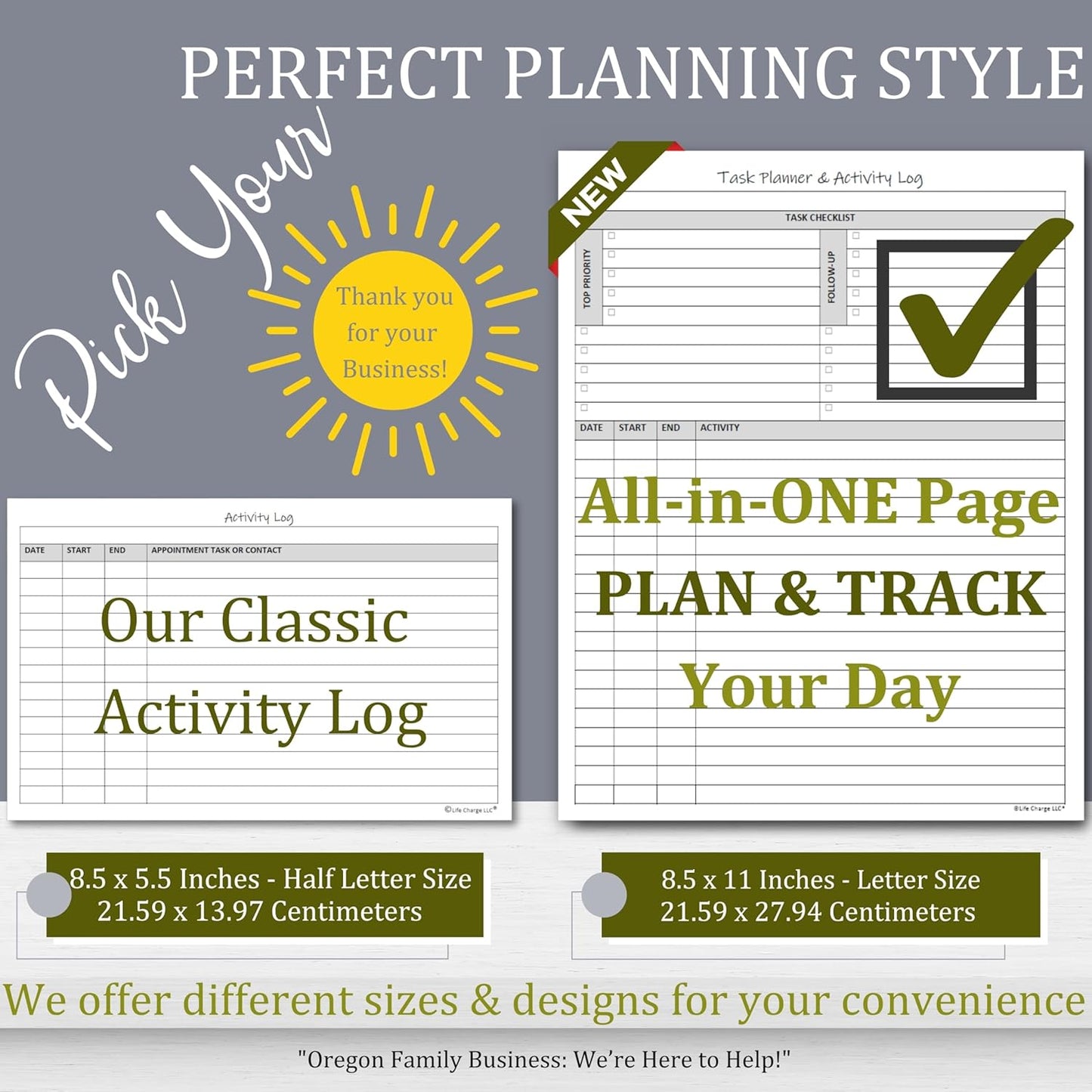 Task Planner & Activity Log Notepad – 60 Page Undated Daily & Hourly Planning Pad, To-Do List, Checklist, Track Time & Tasks, ADHD Tracker – Organize Workday, Boost Productivity – 8.5 x 11 Tear Sheets