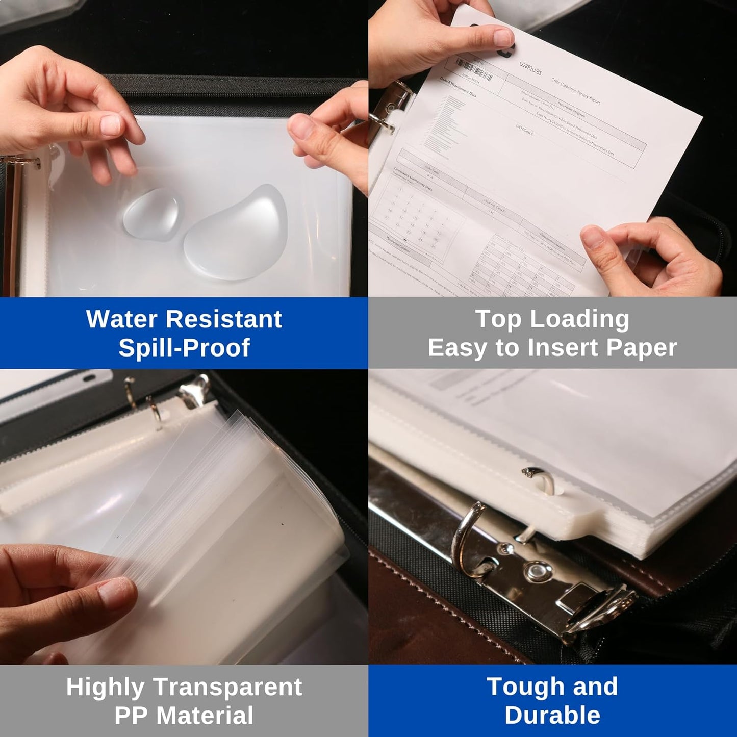 Performore 200-Pack Heavy Duty Sheet Protectors, 8.5x11, archival-Safe, high Clarity, Ink-Resistant, 3-Hole Punched—Perfect for organizing and Protecting documents.