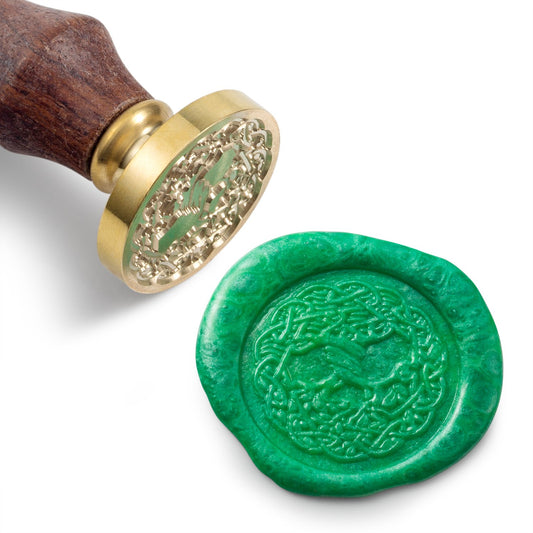 Mceal Wax Seal Stamp, Brass Head with Rosewood Handle, 1.2"(30mm) Dia (Tree of Life)