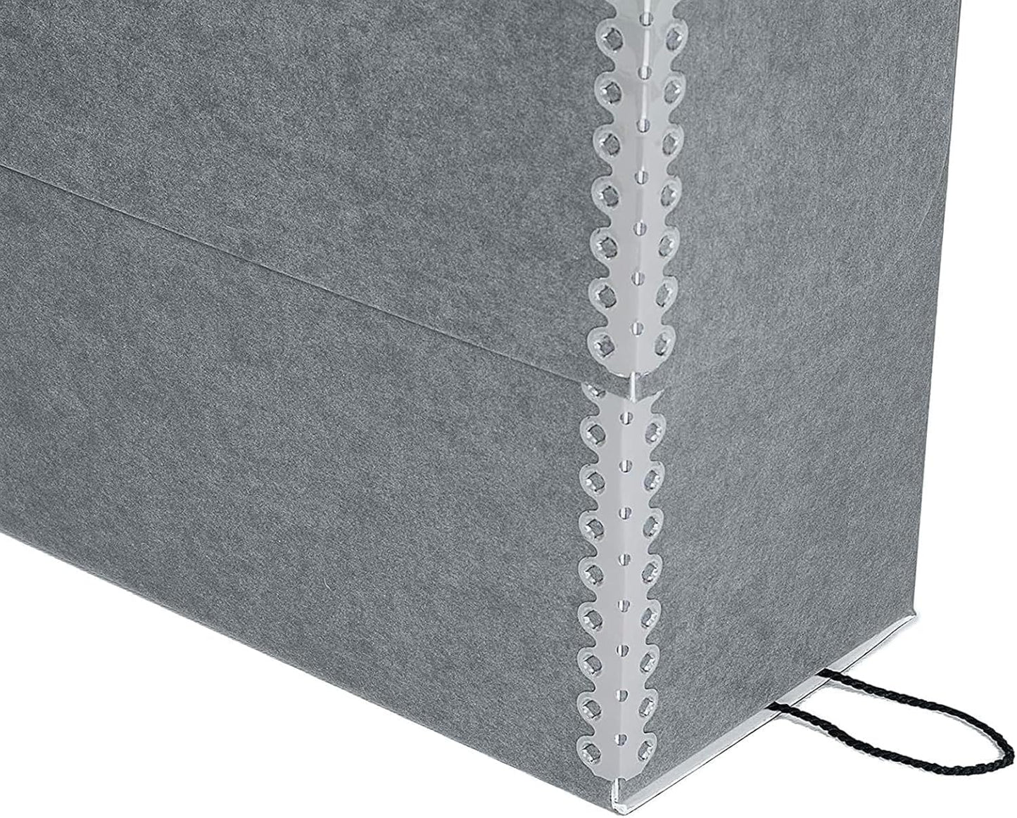 Lineco Archival Document Storage Box with Metal Edge, Acid-Free Gray Boxboard, Organize and Store Files, Prints, Photos, Jumbo-Sized Case 15.5" x 12.5" x 5" Wide