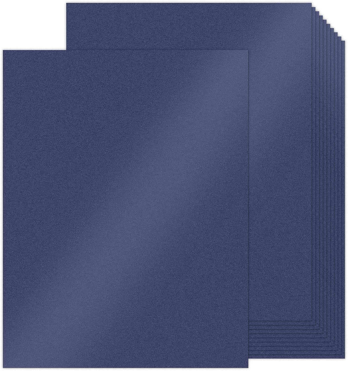 100 Sheets Navy Blue Shimmer Cardstock 8.5 x 11 Blue Paper, Goefun 80lb Card Stock Printer Paper for Christmas, Invitations, Certificates, Crafts, Wedding