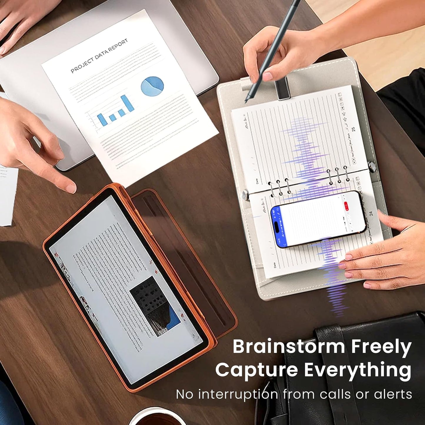 Smart Pen for Note Taking, Digital Notebook with Pen, Enables Synchronized Handwriting, OCR to Text, Offline Storage, Audio Recording and Note Sharing, Compatible with iOS and Android