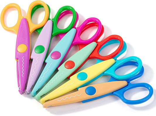 Mr. Pen- Craft Scissors Decorative Edge, 6 Pack, Spring Colors, Zig Zag Scissors for Crafting