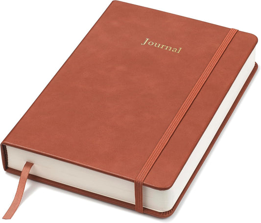 Wykeham's Executive 2026 Undated Daily Journal Planner – US Format – Customization Available (Brown, 8.5"×5.5" - Undated)