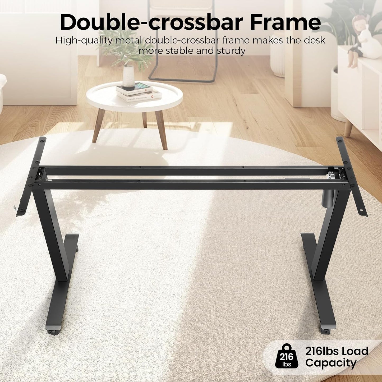 Electric Standing Desk 63 x 24 Inches Adjustable Height Ergonomic Sit Stand Up Desk Curved for Home Office Computer Workstation with 2 USB Ports 3 Power Outlets Memory Preset Wheels, Black