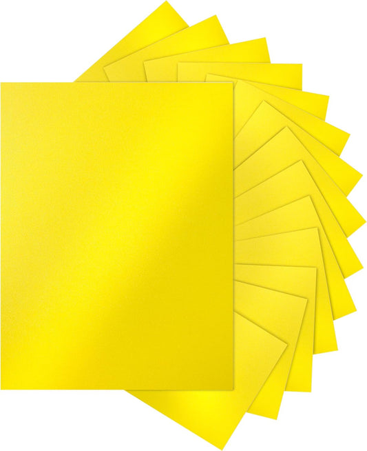 28 Sheets Shimmer Yellow Cardstock 8.5 x 11 Craft Paper, 250gsm/92lb Thick Printer Paper Card Stock for DIY Making Cards, Office, Scrapbooking, Invitations, Memos, Wedding