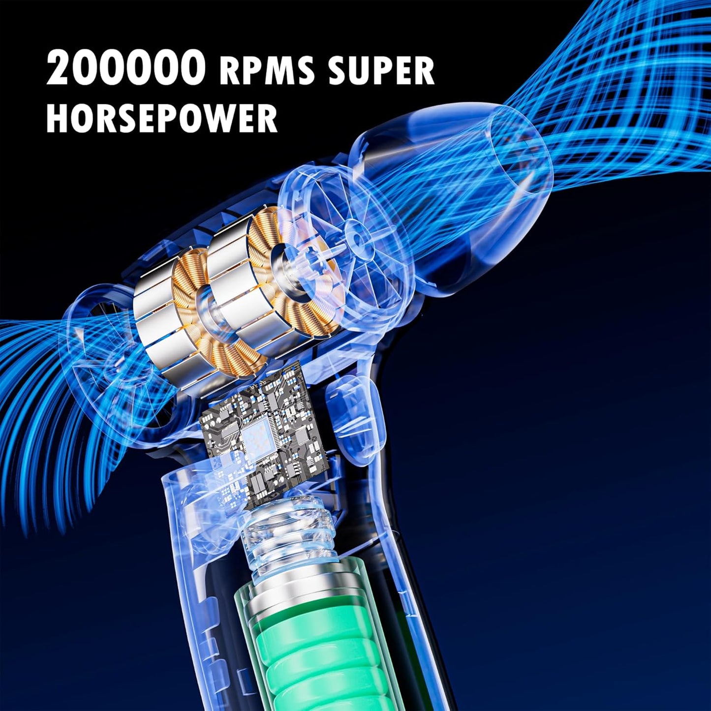 Compressed Air Duster, Mini Blower, Turbo Fan, 200000RPM Electric Duster,Rechargeable Cordless Air Blower,Replaces Compressed Air Cans for Outdoor,Offices,Car,Crevice Cleaning,Keyboard Cleaning