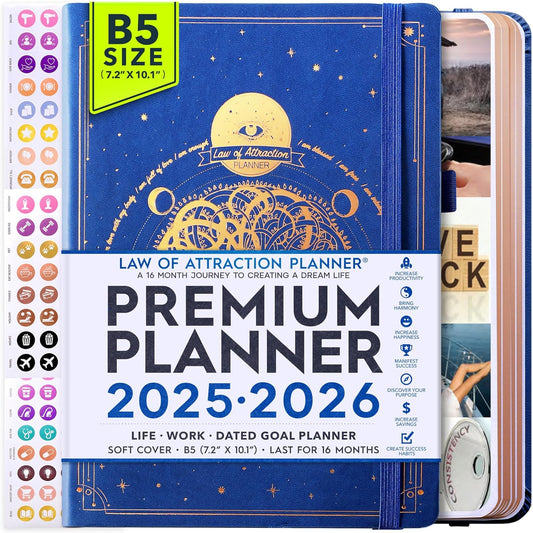 2025-2026 Planner Weekly and Monthly | 16-Month Life Planner to Increase Focus & Productivity | Reduce Overwhelm & Achieve Your Biggest Goals | Include Gift Box & Stickers | Sep 2025-Dec 2026