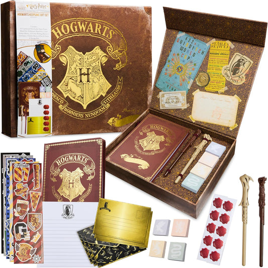Harry Potter Stationary Set for Kids Teens Adults with Wand Pens Notebook Stickers Sticky Notes School Supplies Journaling Writing Gifts for Kids