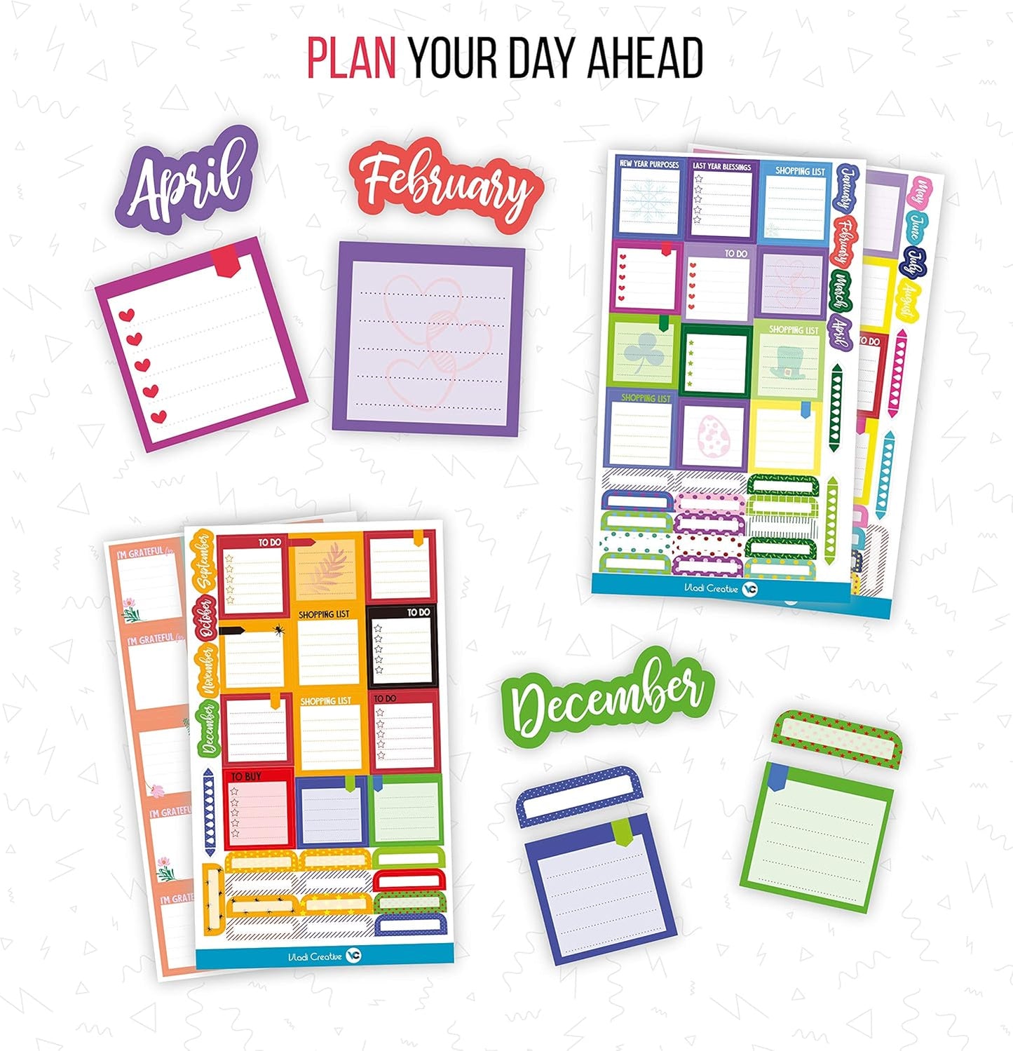 [Expanded] Vladi Creative Aesthetic Monthly Planner Stickers – 1397 pcs / 23 Sheets – Seasonal, Holiday, Productivity & Decorative Stickers for Women – Perfect for Calendars, Journals, & Scrapbooking