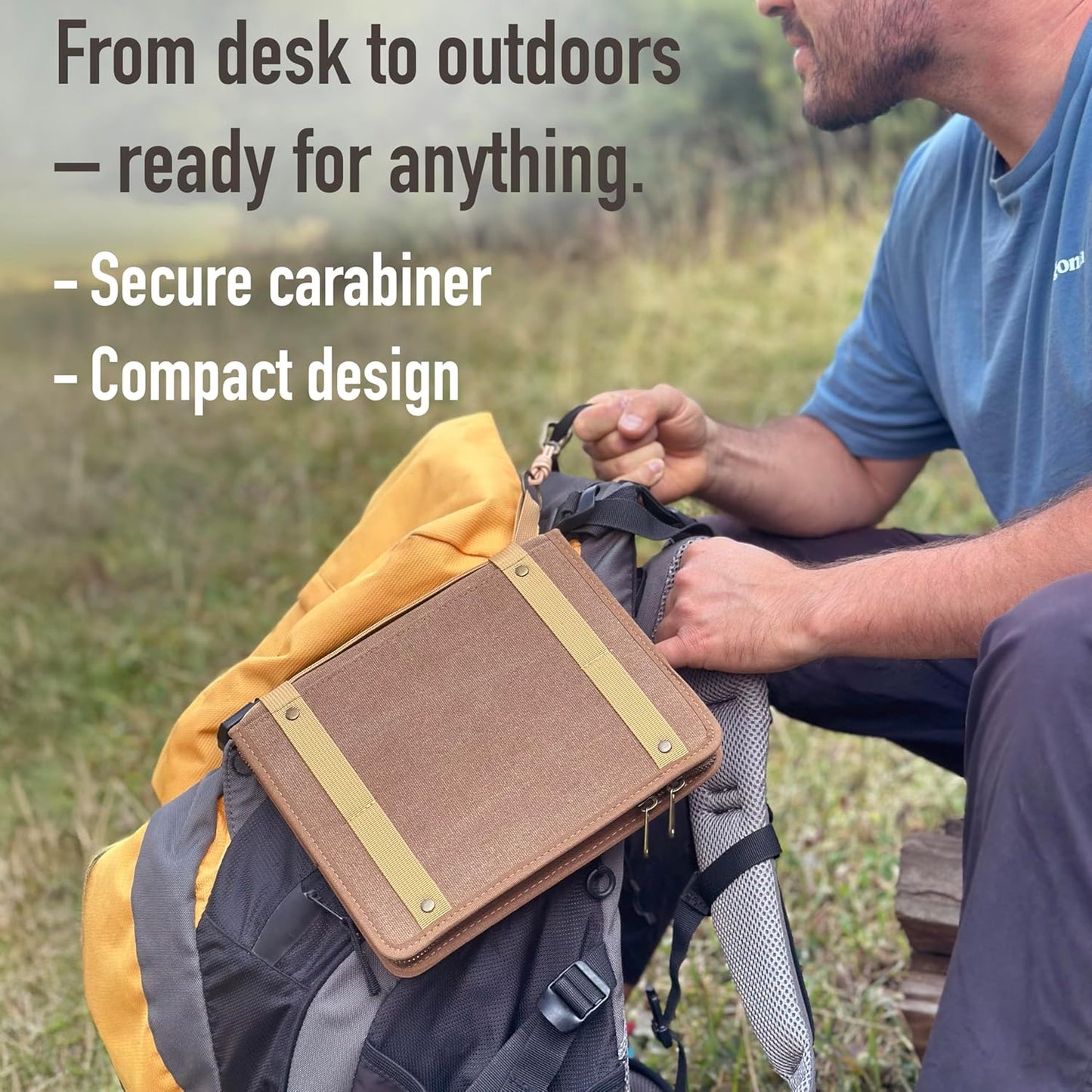 Le Vent A5 Field Notebook Organizer – 3-Layer Waxed Canvas Refillable Travelers Journal, Planner (200 Pages, 5x8) – Fits Moleskine, LEUCHTTURM1917, Hobonichi, Midori & Field Notes – Travel & Office Ready